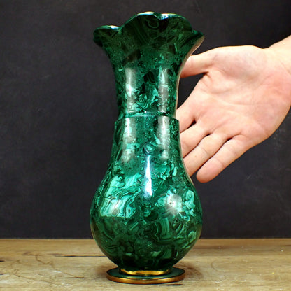 Malachit Vase - 1025,25g - 192 x 93 x 93mm