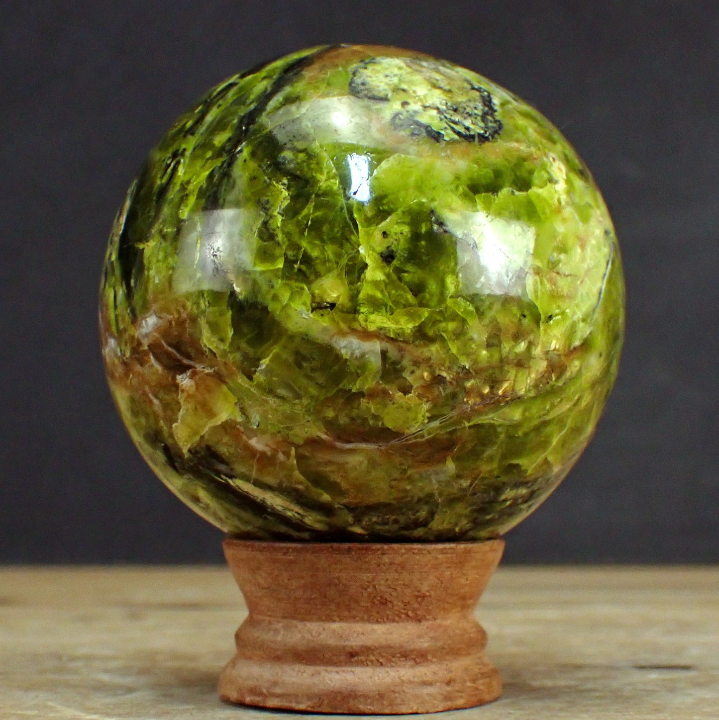 Grüner Opal Kugel - 608,81g - 80mm