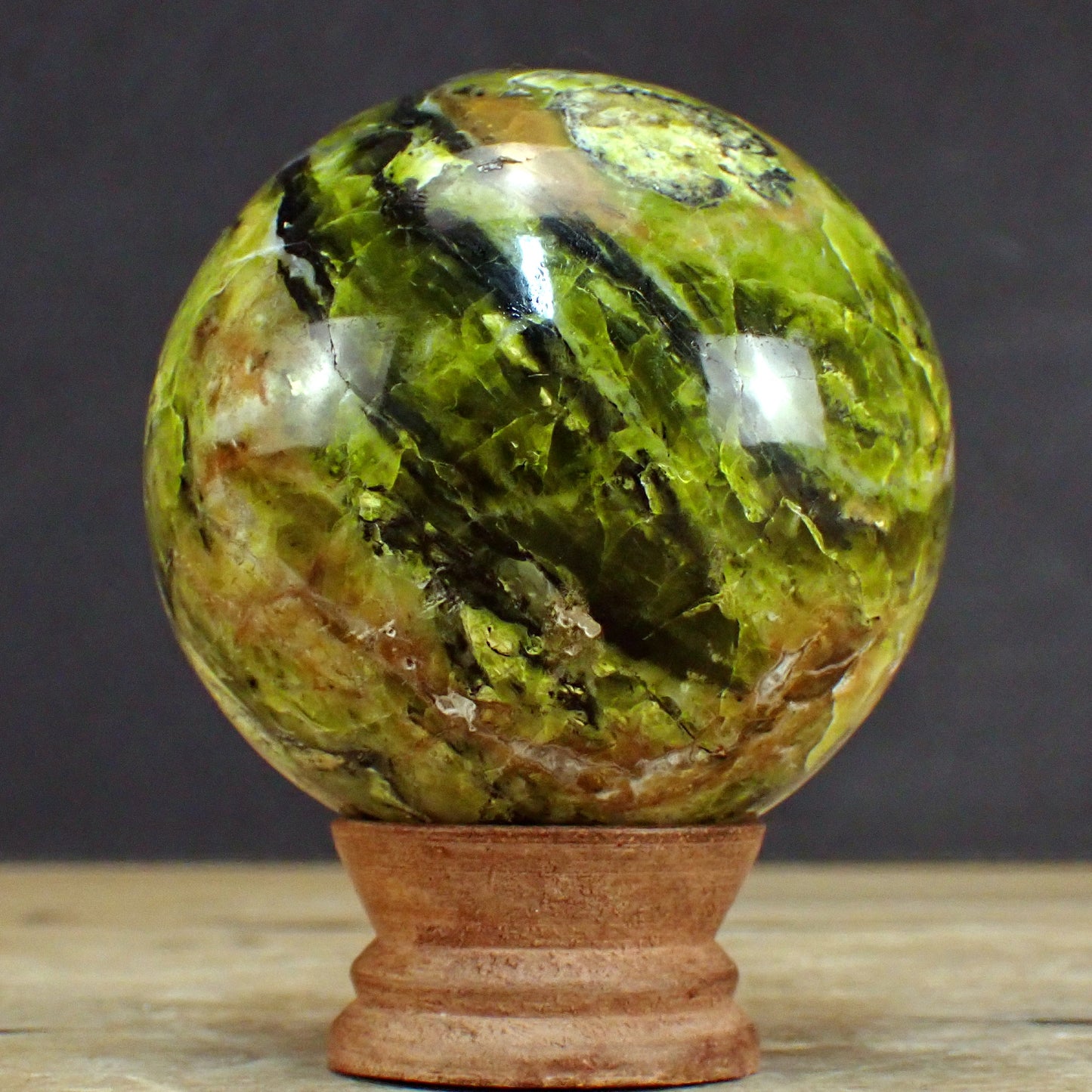 Grüner Opal Kugel - 608,81g - 80mm