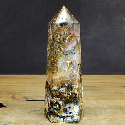 Jaspis-Achat Obelisk - 1778,91g - 231 x 86 x 64 mm