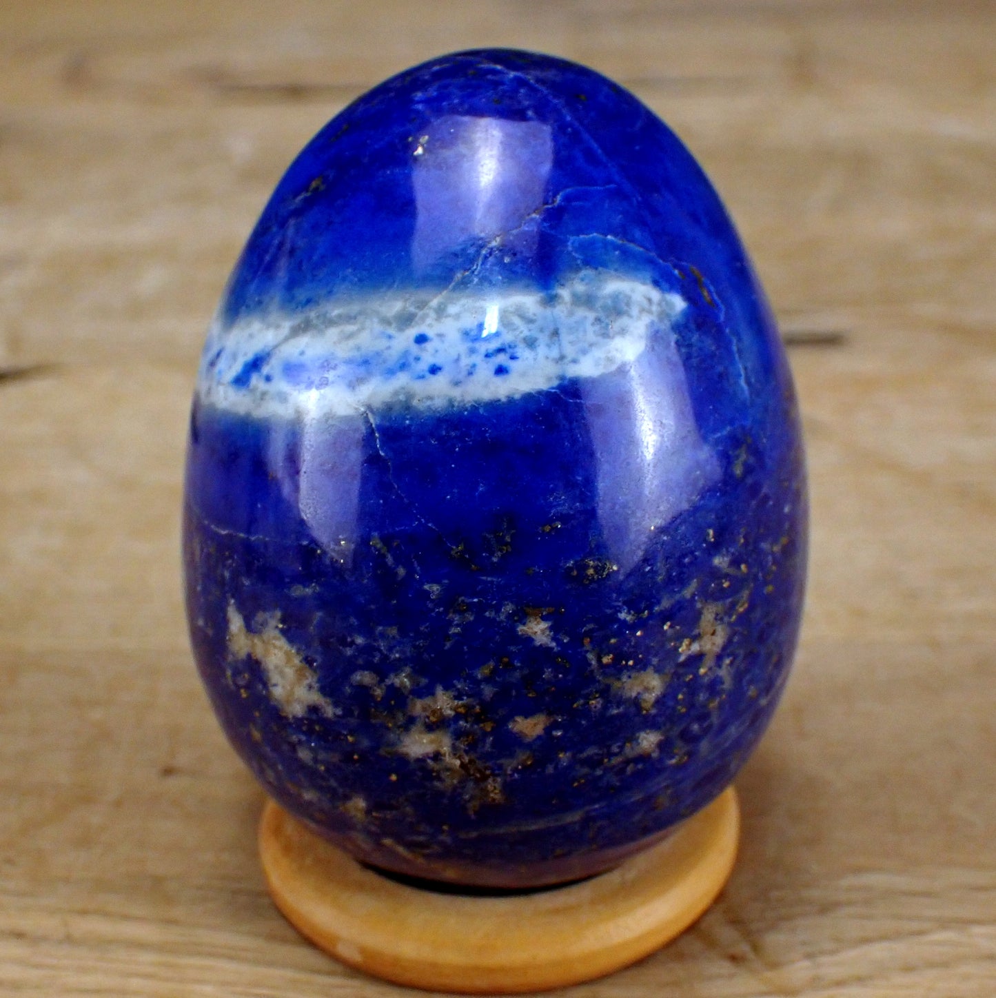 Lapislazuli-Ei - 306,66g - 71 x 53 x 53mm