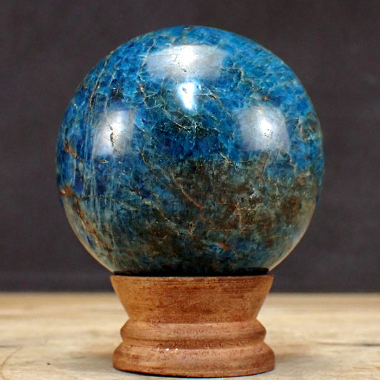 Blaue Apatit Kugel - 577,18g - 70mm