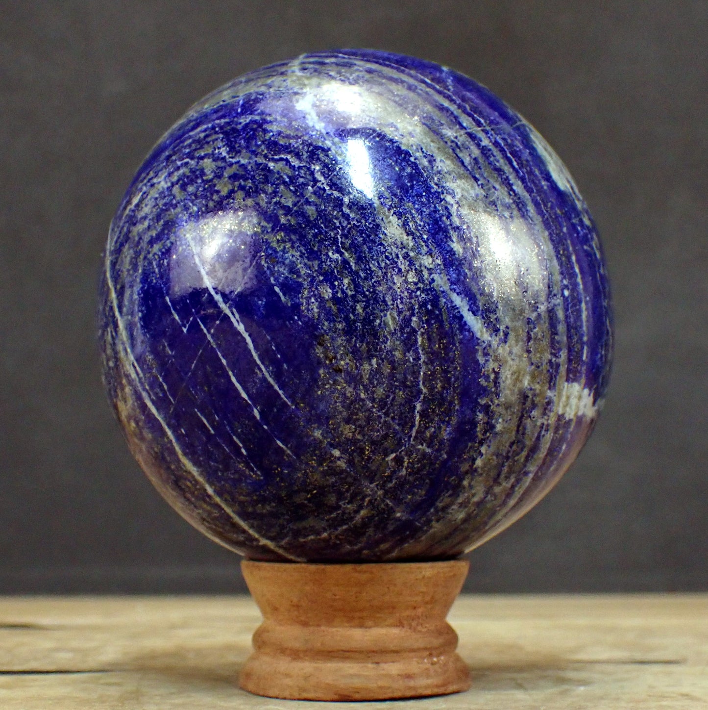 Königsblaue Lapislazuli-Kugel - 1630,31g - 102 mm