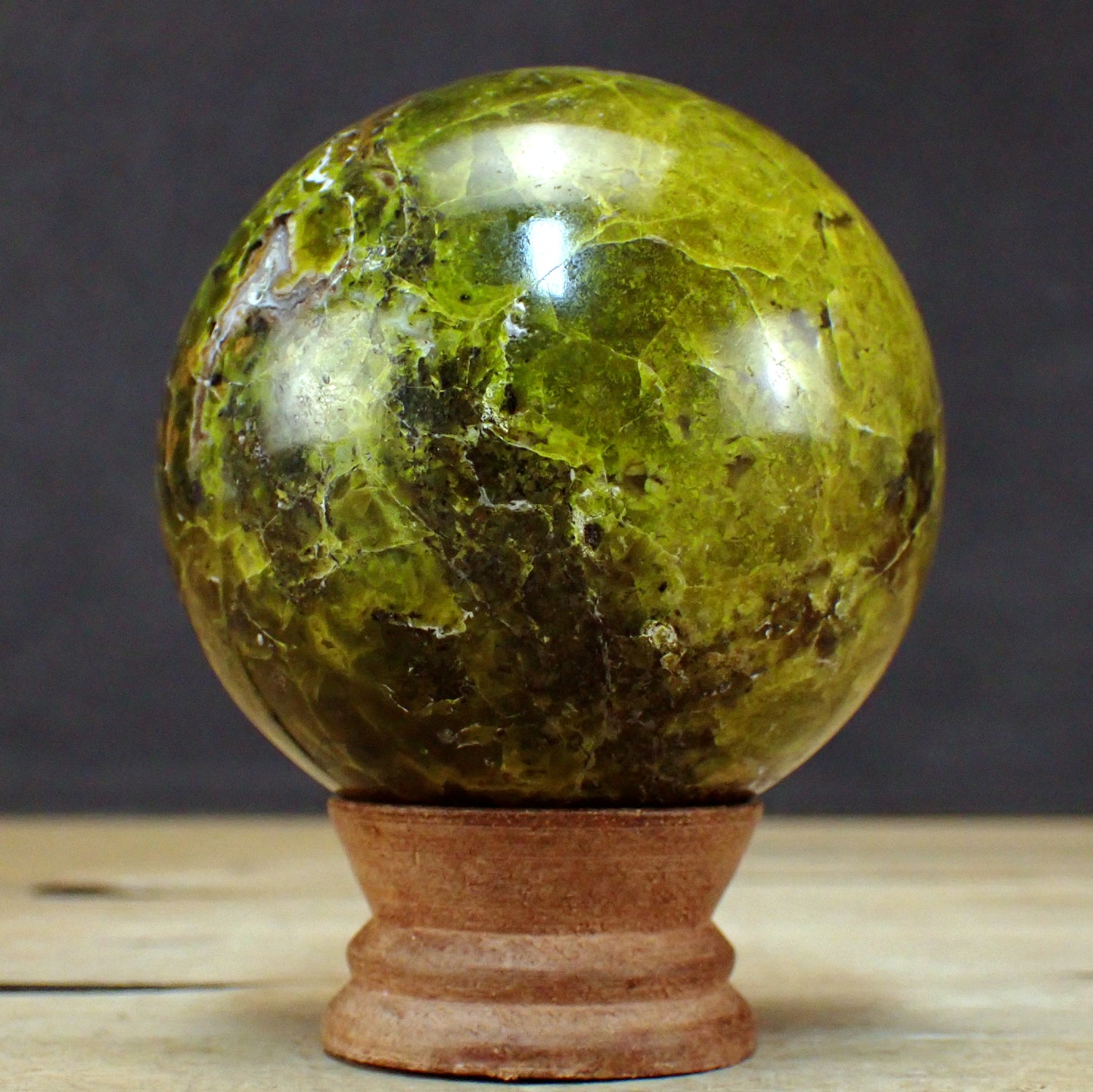 Grüner Opal Kugel - 523,49g - 76mm