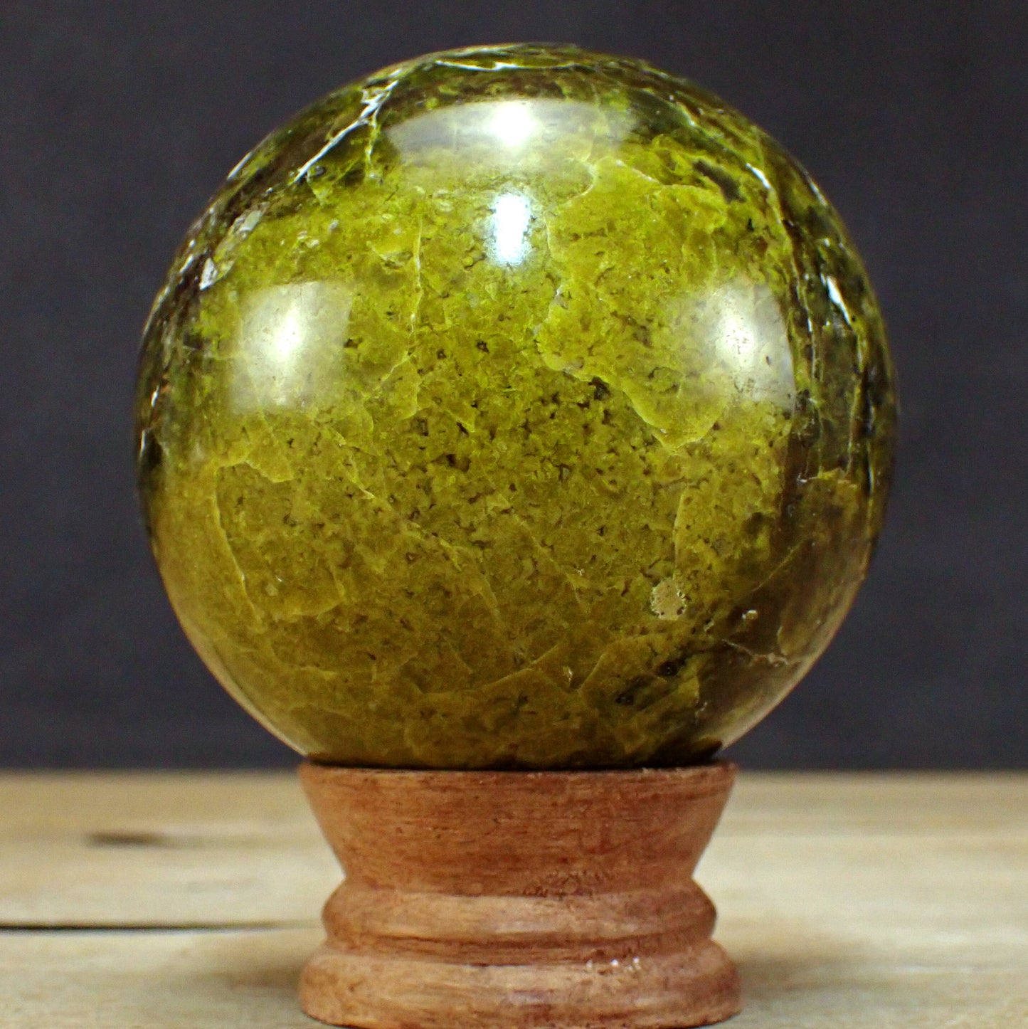 Grüner Opal Kugel - 523,49g - 76mm