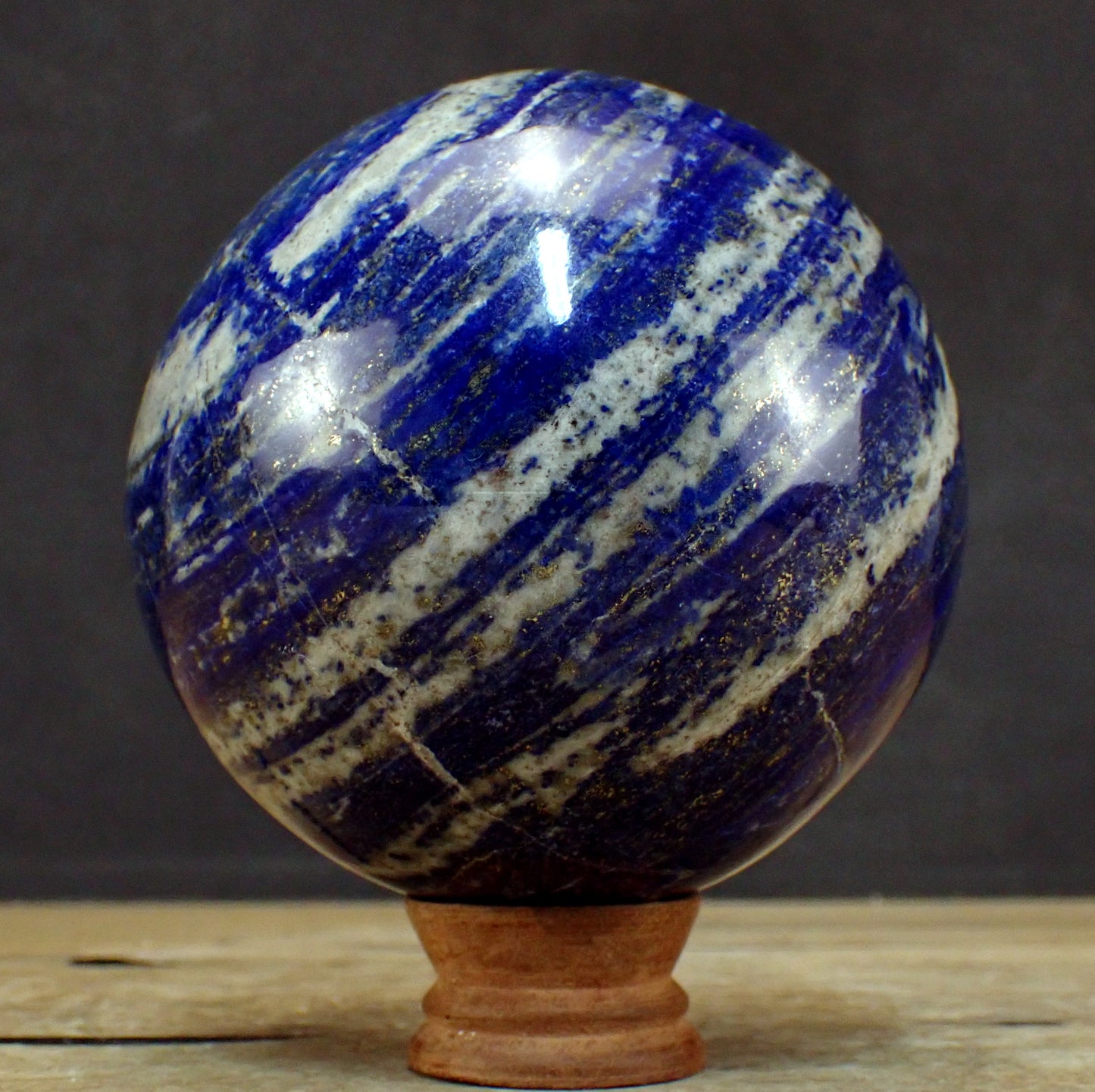 Große Königsblaue Lapislazuli-Kugel - 2654,19g - 125 mm