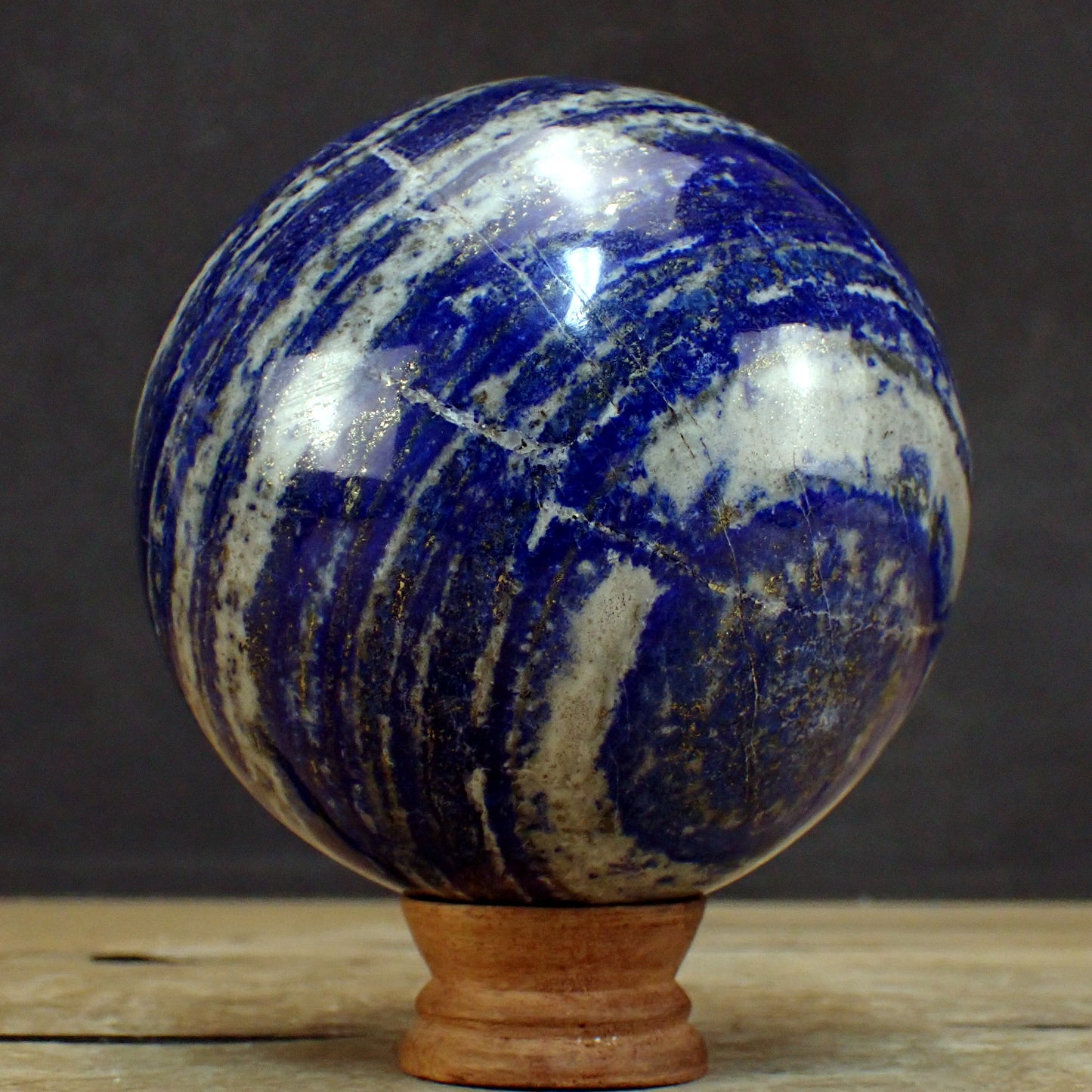 Große Königsblaue Lapislazuli-Kugel - 2654,19g - 125 mm