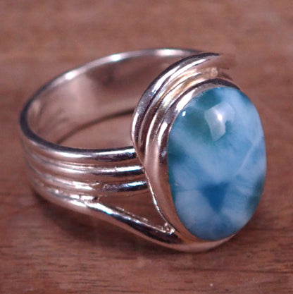 Natürlicher Larimar Ring 925 Silber  33.35 ct