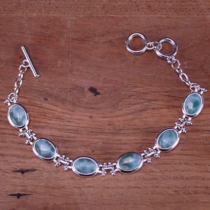 Larimar Armkette 925 Silber 138 ct - 27,6g