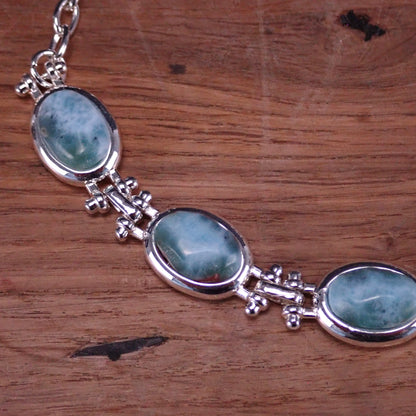 Larimar Armkette 925 Silber 138 ct - 27,6g