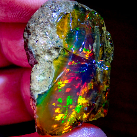 Seltener Natürlicher Großer Kristall-Opal, Äthiopien - 67.3ct