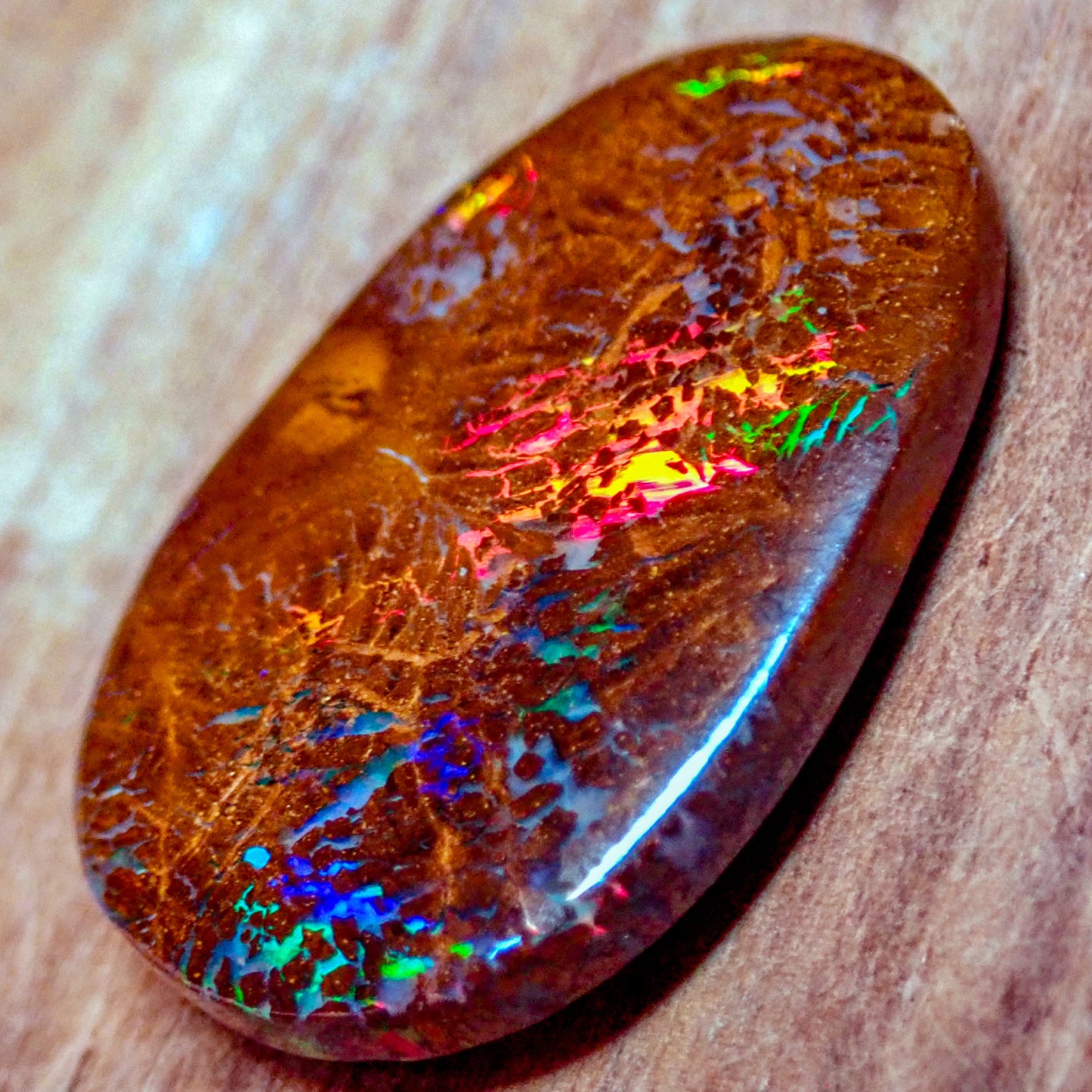 Natürlicher AAA+ Boulder Opal aus Australien Edelsteinqualität, 19.61ct