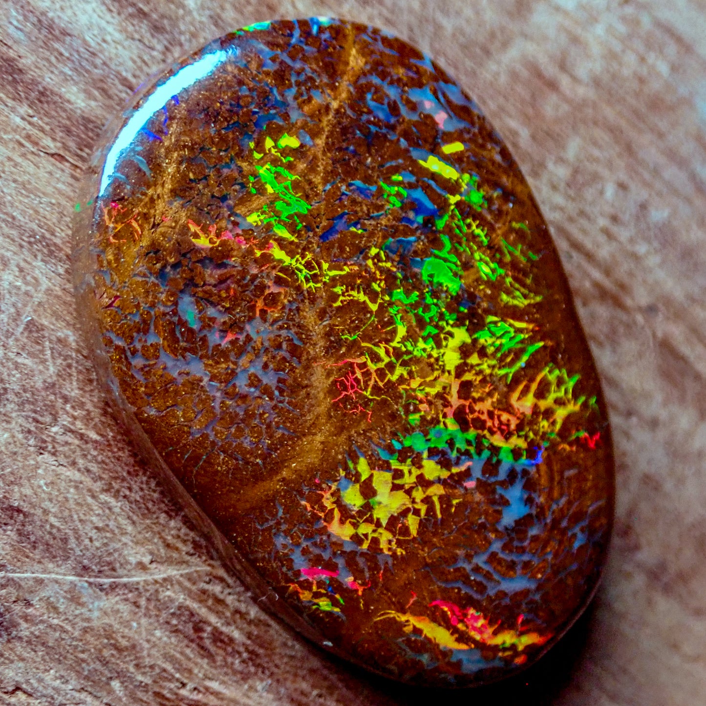 Natürlicher AAA+ Boulder Opal aus Australien Edelsteinqualität, 19.61ct