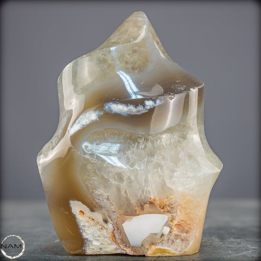 Natürliche Orca-Achat Kristall Flamme aus Brasilien - 811,75g