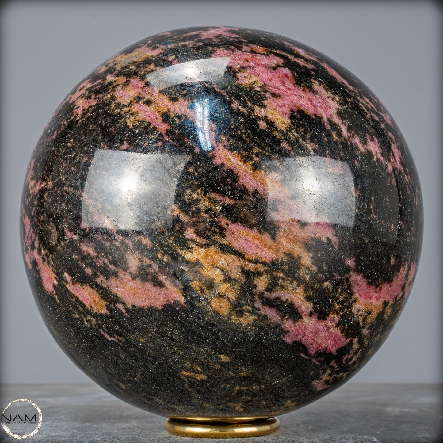Natürliche Große Rhodonit-Kristall Kugel - 9872,13g - 180mm