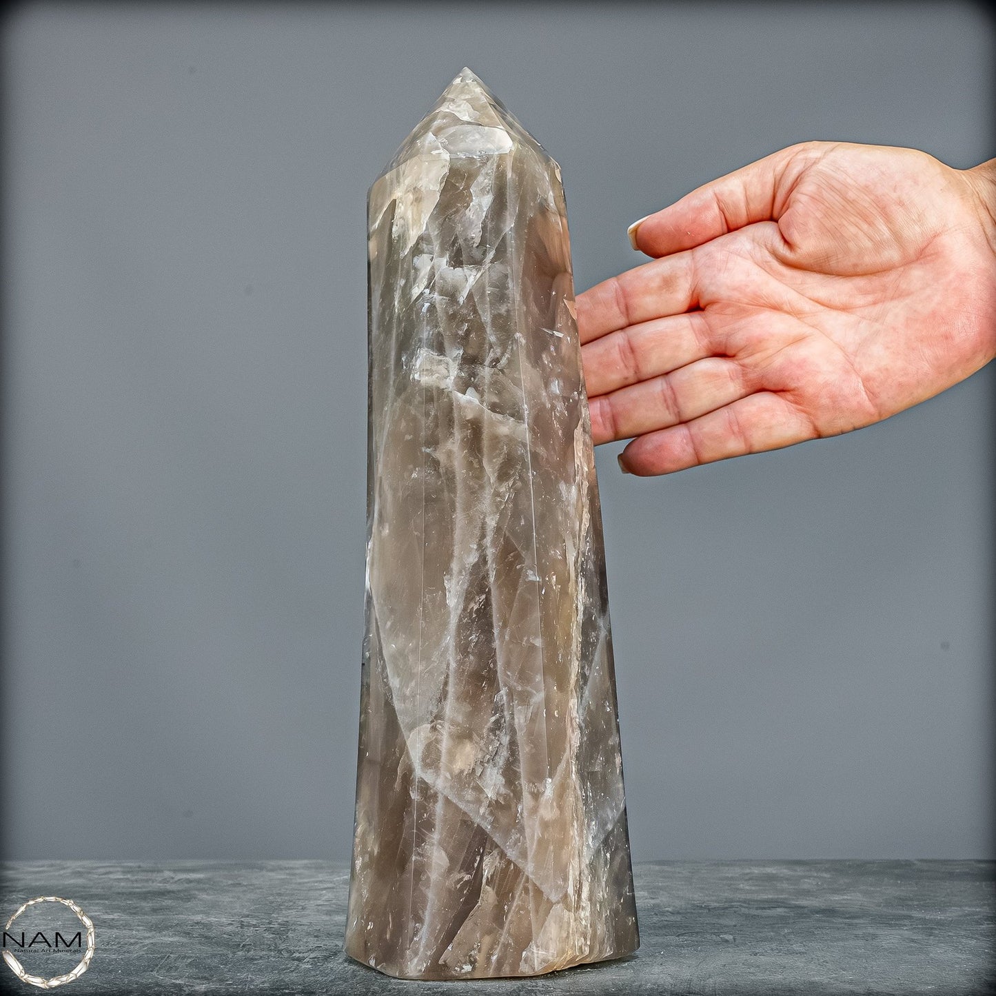 Natürlicher Rauchquarz-Kristall Obelisk aus Brasilien - 2178,44g