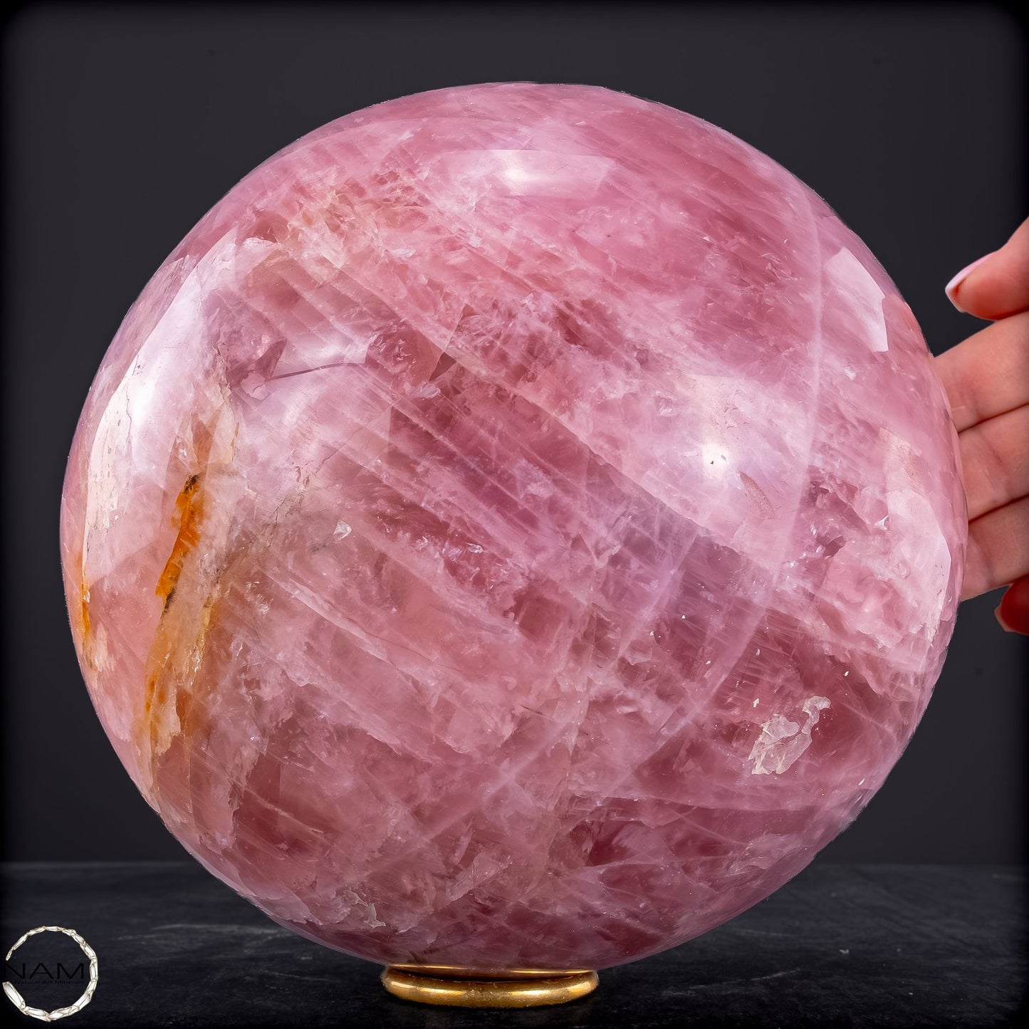 Natürliche Rosenquarz Kristall-Kugel aus Brasilien - 7256,38g
