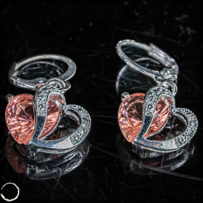 Elegante Topas-Ohrringe in Herzform - 4,08g 20,4ct
