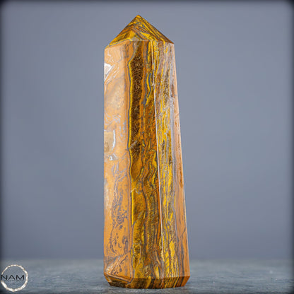 Natürlicher Tigerauge-Obelisk - 986,49g