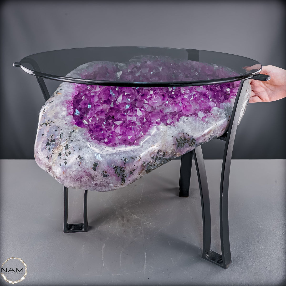 Amethyst-Tisch – Exklusive Kristallkunst -27326,59g