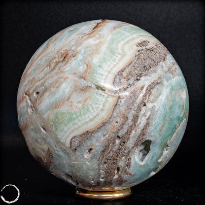 Natürliche Blau-Grüne Aragonit-Kristall Kugel - 727,72g - 80mm