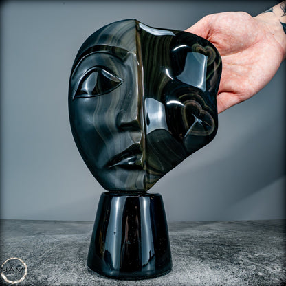 Natürliche Regenbogen-Obsidian -Skulptur - 1272,39g