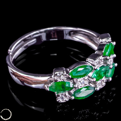 Eleganter Smaragd Ring aus 925er Silber - 2,69g 13,45ct