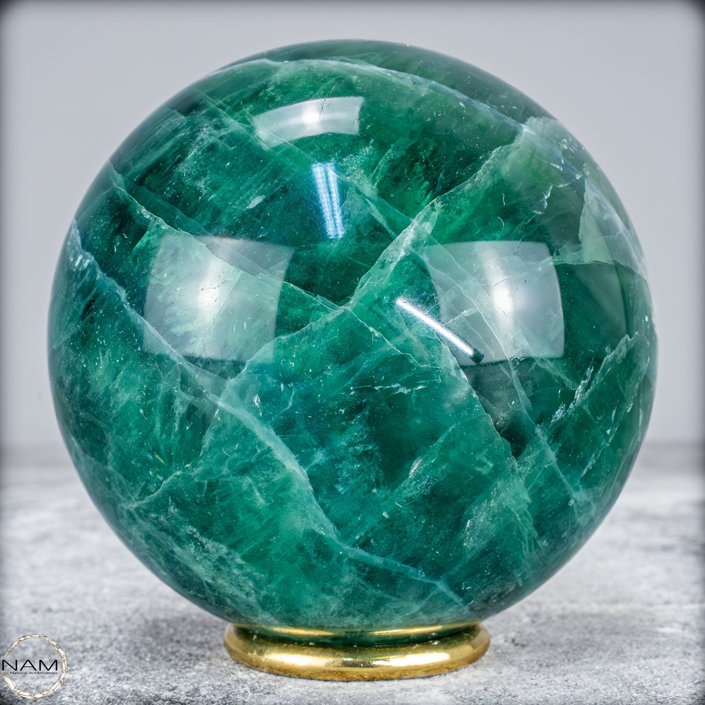 Natürliche Grüne Fluorit Kristallkugel, Spitzenqualität - 1406,15g
