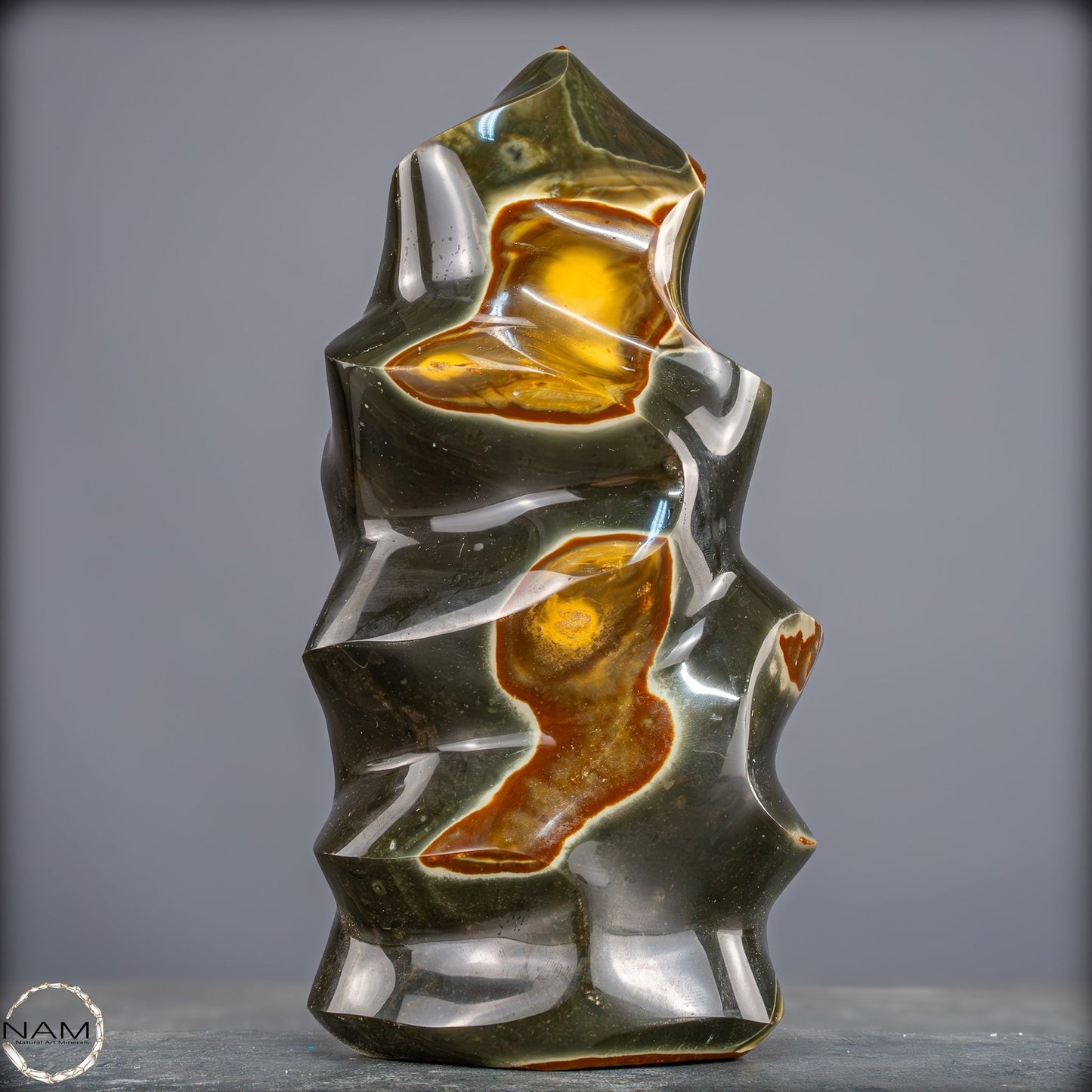 Natürliche Polychrome Jaspis Kristall-Flamme - 1940,44g