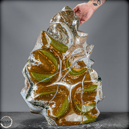 4-Augen-Jaspis Flamme – Eindrucksvolle Natursteinskulptur -54620,57g