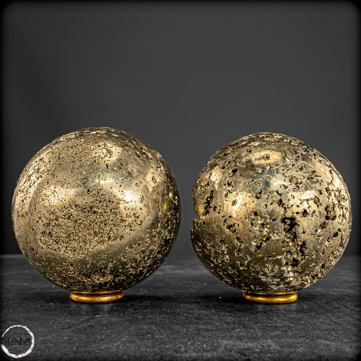 Pyrit-Kugel-Set – Goldener Glanz -1896,69g
