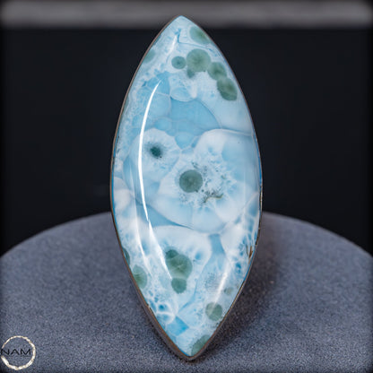 Larimar Ring aus 925er Silber-  35,43g 177,15ct