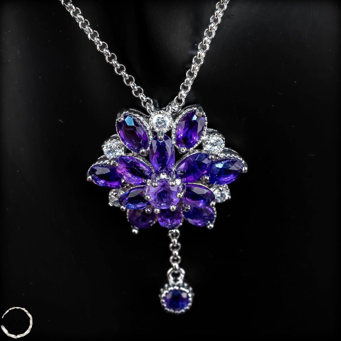 Amethyst-Kette – elegante Tiefe in leuchtendem Violett - 5,97g-29,85ct