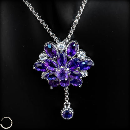Amethyst-Kette – elegante Tiefe in leuchtendem Violett - 5,97g-29,85ct