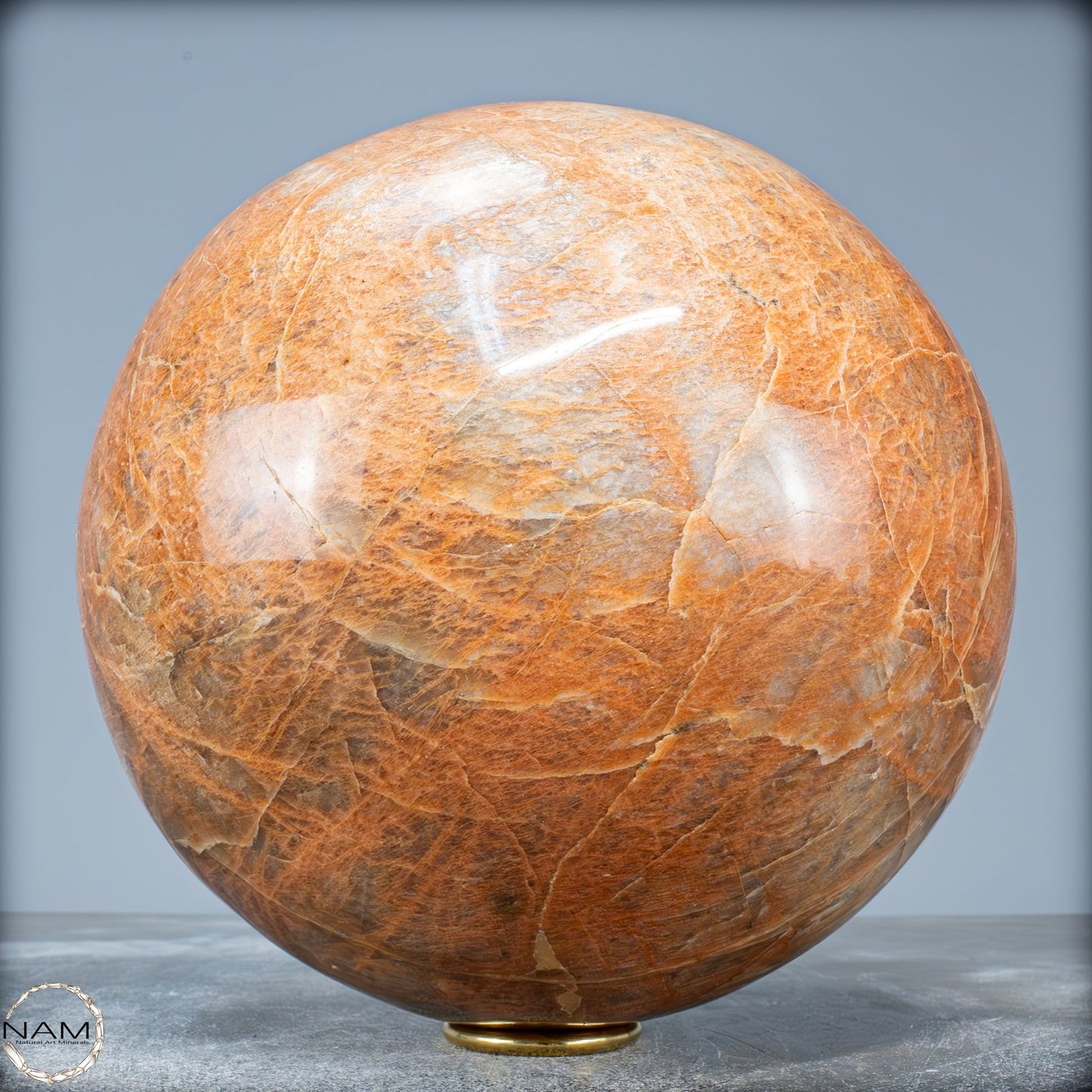Natürlicher Pfirsich-Mondstein Kristall-Kugel - 9919,91g - 195mm