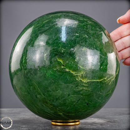 Natürliche Jade-Nephrit Kugel aus Burma -6366,22g