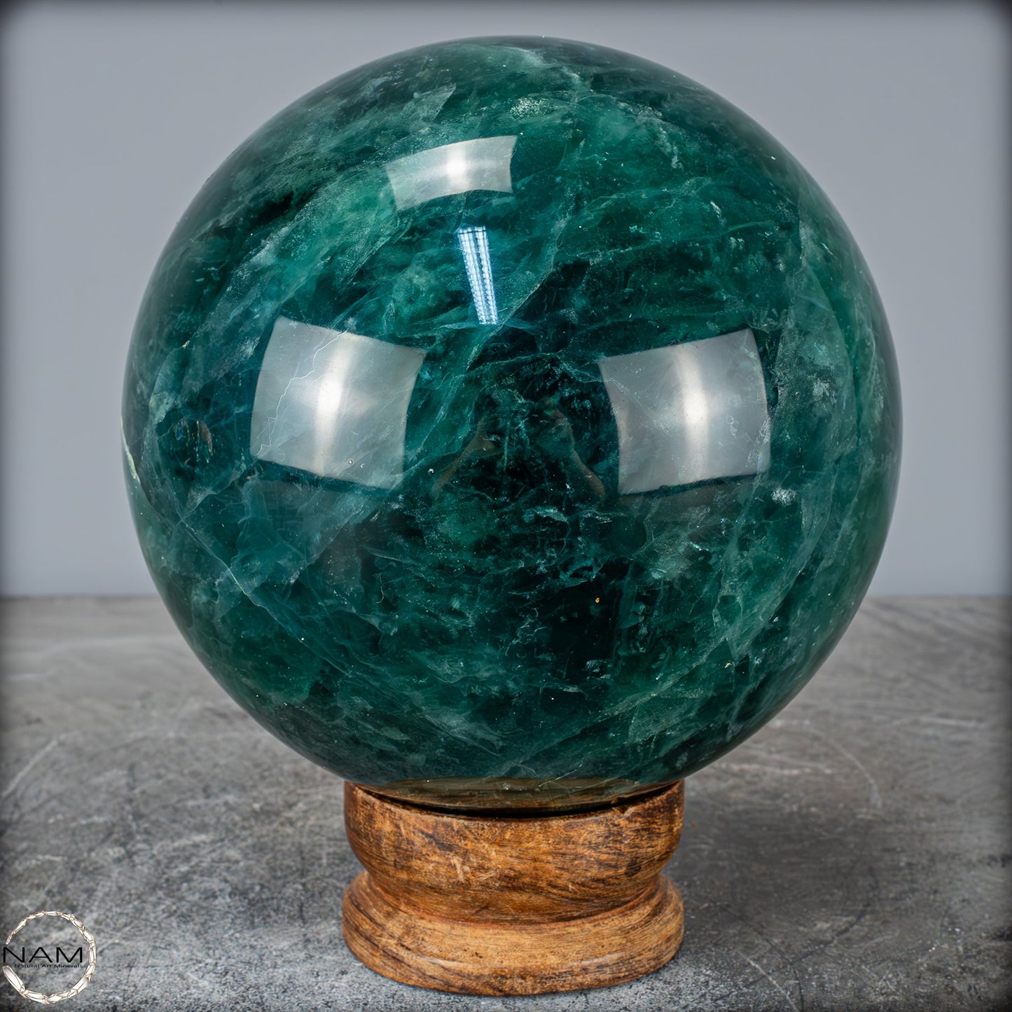 Natürliche Grüne Fluorit Kristallkugel, Spitzenqualität - 6619,14g