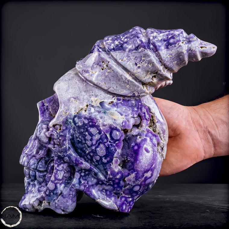 Natürlicher Botryoidal Chalcedony Kristall-Totenkopf - 3321,34g