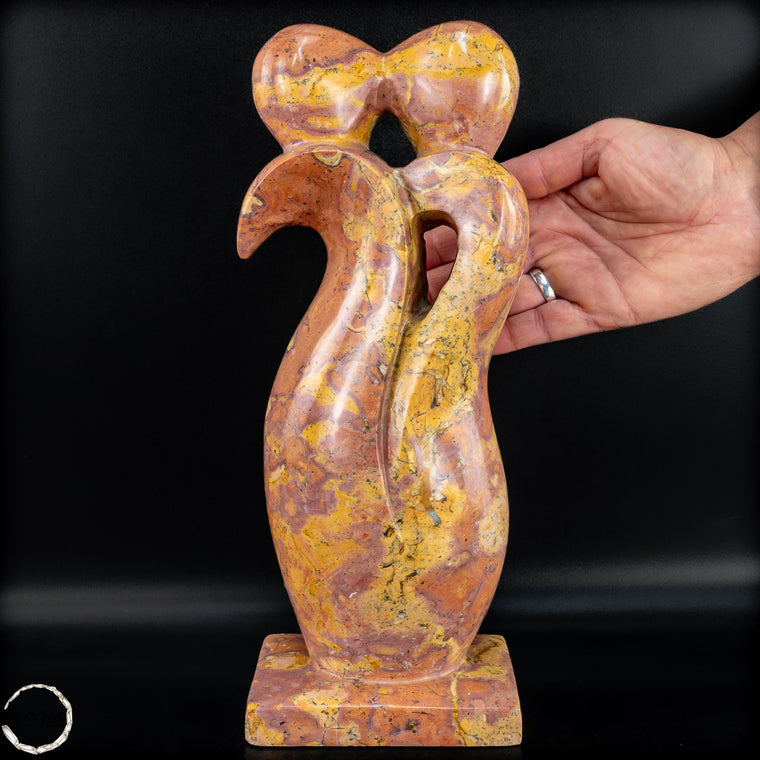 Polychrom-Jaspis-Skulptur – Ein außergewöhnliches - 4786,22g