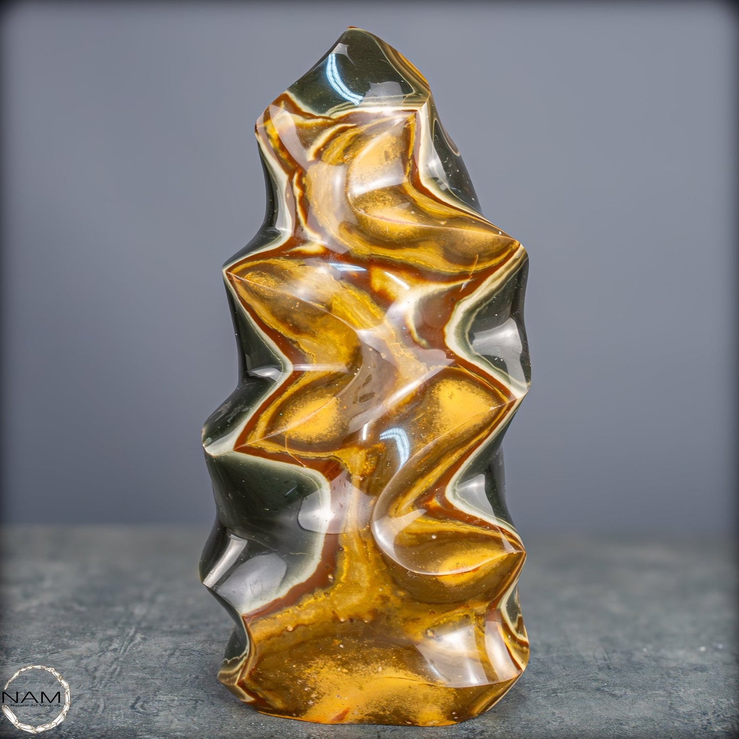 Natürliche Polychrome Jaspis Kristall-Flamme - 1940,44g