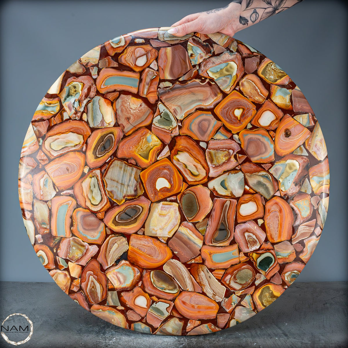Wunderschöne Tisch-Platte aus Natürlichem Jasper - 13984,11g