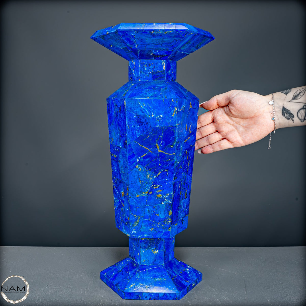 Seltener Natürliche Lapislazuli Kristall-Vase - 4688,71g