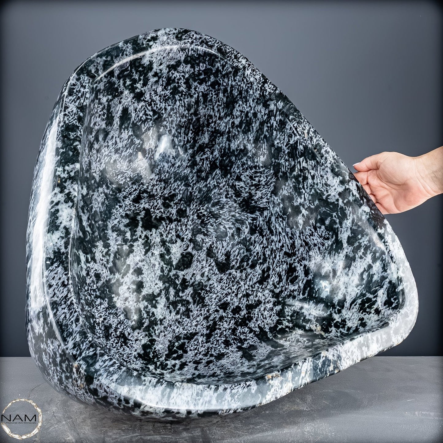 Natürliche Indigo Gabbro - Merlinite Schüssel - 81 kg