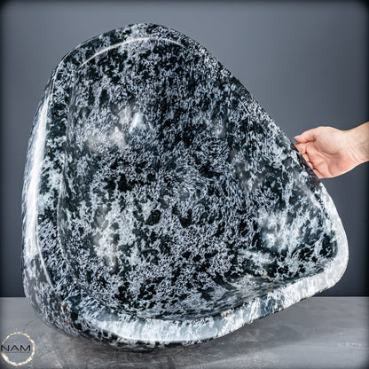Natürliche Indigo Gabbro - Merlinite Schüssel - 81 kg