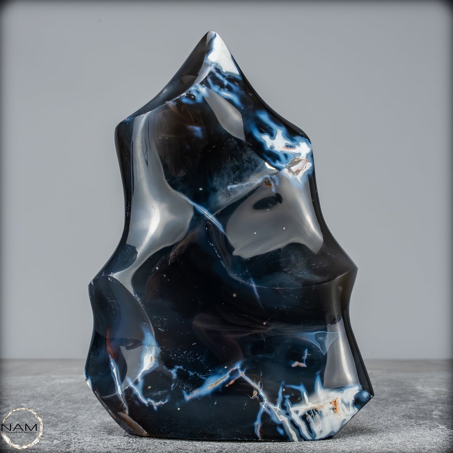 Natürliche Orca-Achat Kristall Flamme aus Brasilien - 901,56g