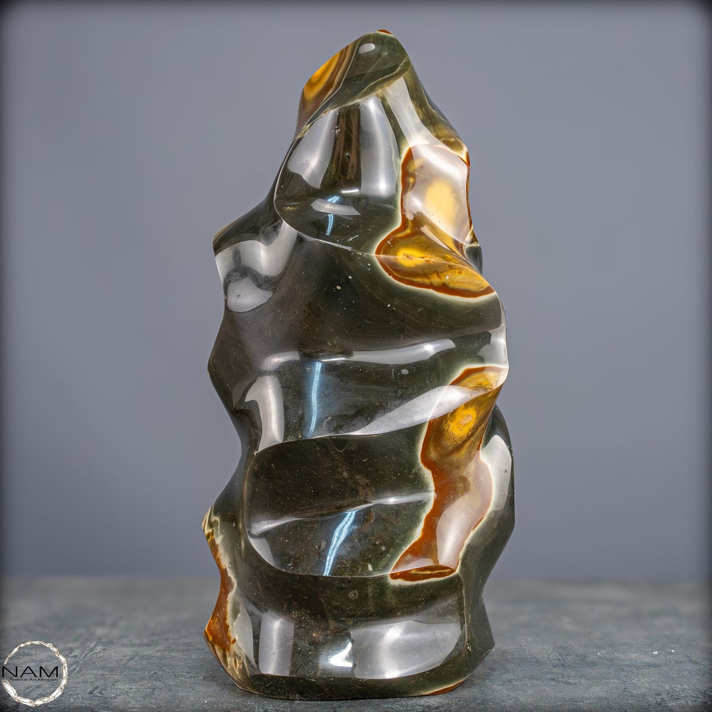 Natürliche Polychrome Jaspis Kristall-Flamme - 1940,44g
