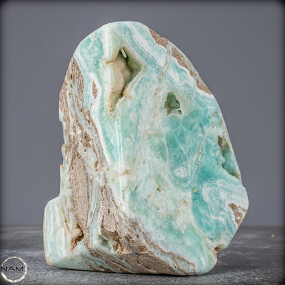 Natürlicher Blau-Grüne Aragonit Kristall-Freiform - 890,17g