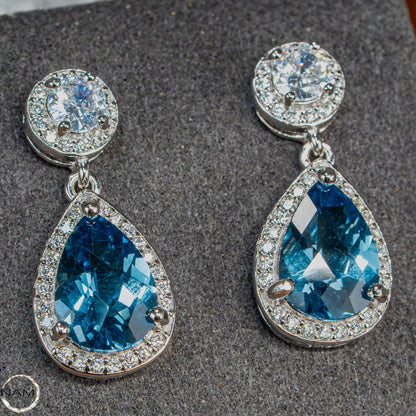 Eleganz in Blau – Aquamarin-Ohrringe Afghanistan - 22,2ct