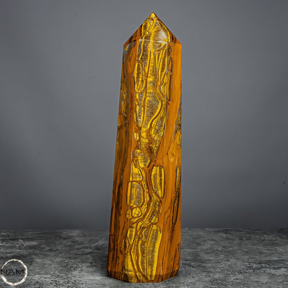 Natürlicher Tigerauge-Obelisk - 1528,71g