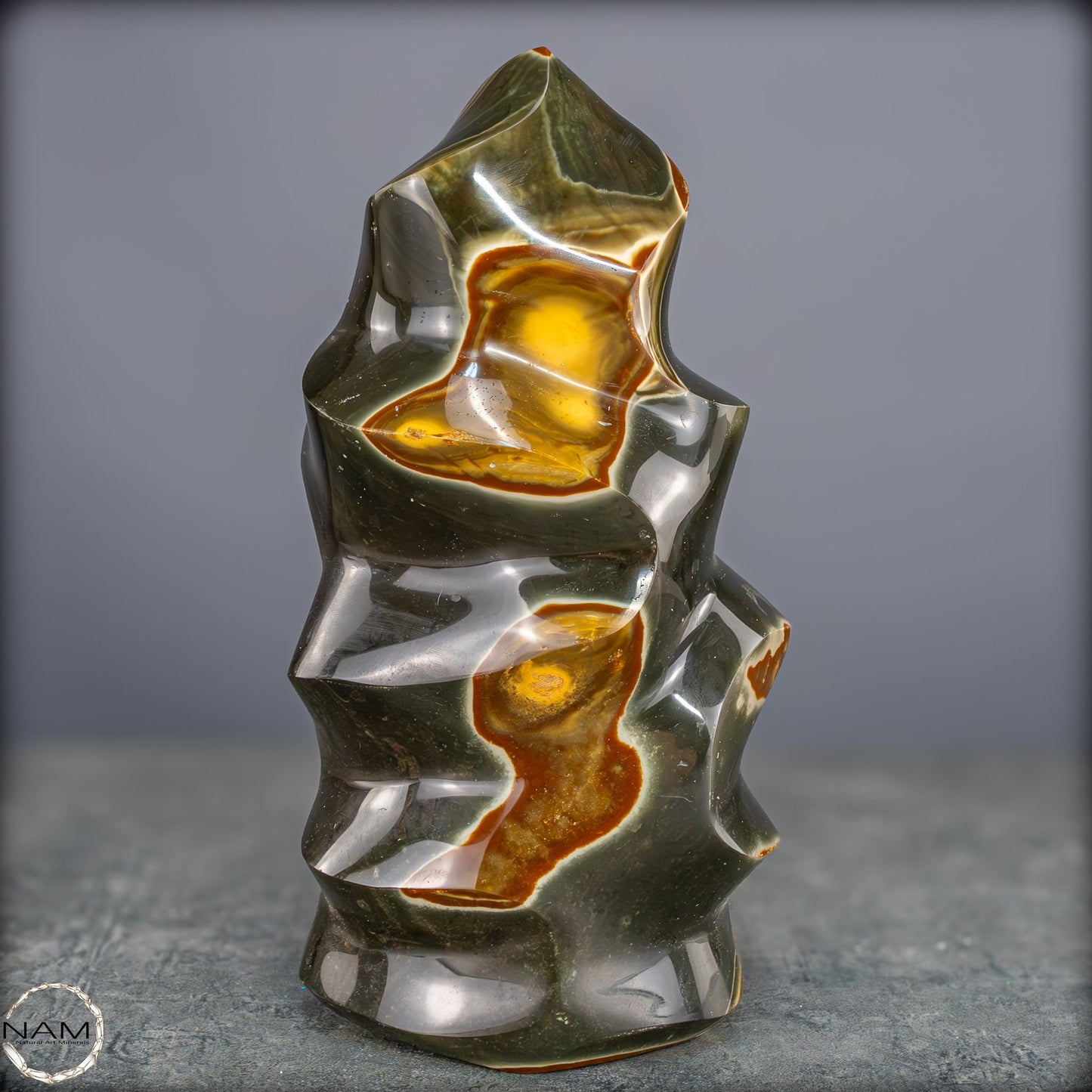 Natürliche Polychrome Jaspis Kristall-Flamme - 1940,44g